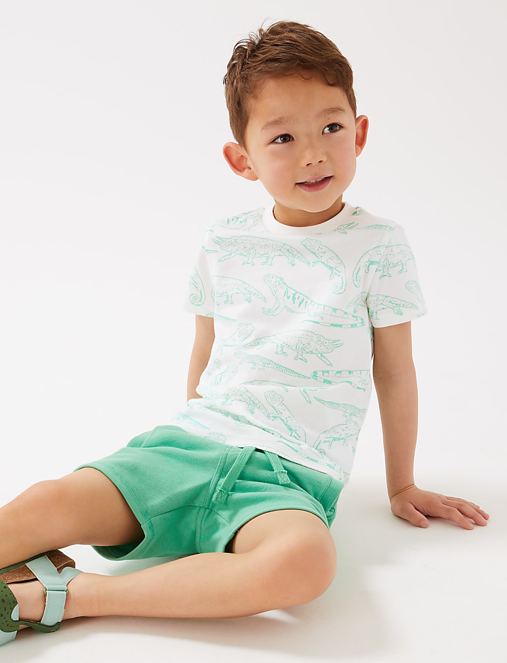 Pure Cotton Reptile Print T-Shirt