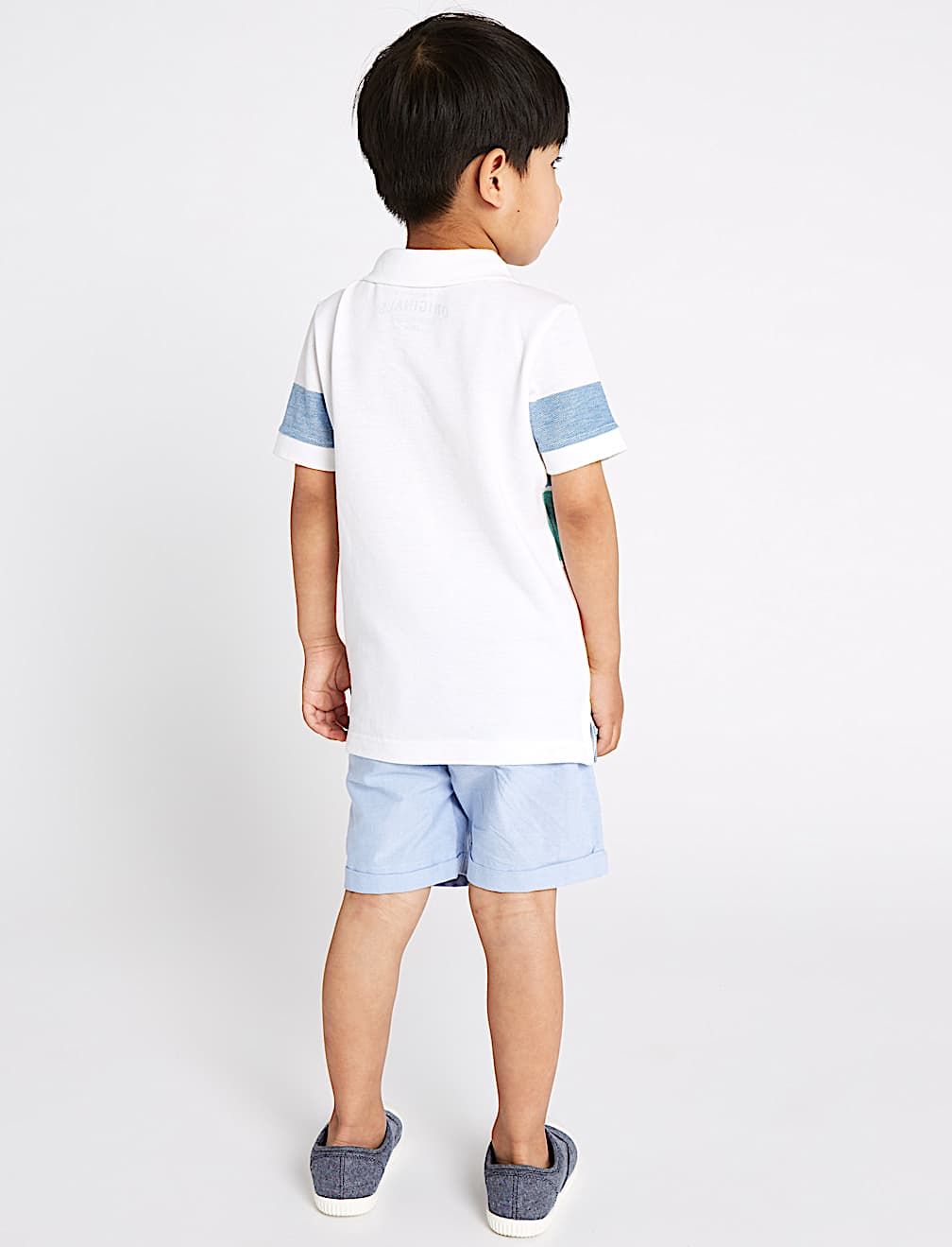 2 Piece Pure Cotton Polo Shirt with Shorts Outfit (3 Months - 7 Years)