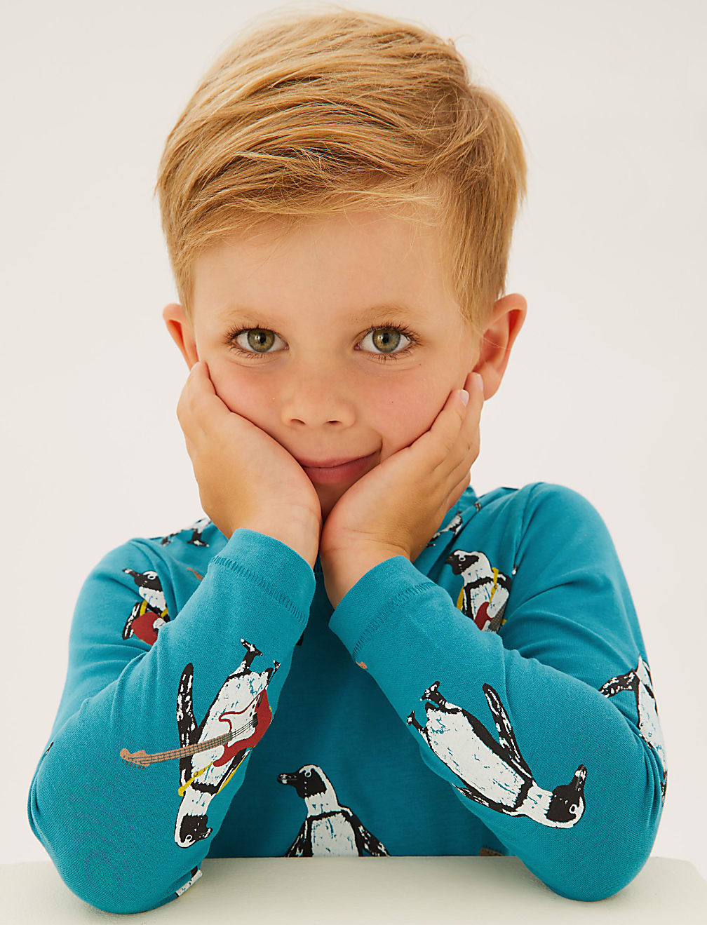 Pure Cotton Penguin Print Top (2-7 Yrs)