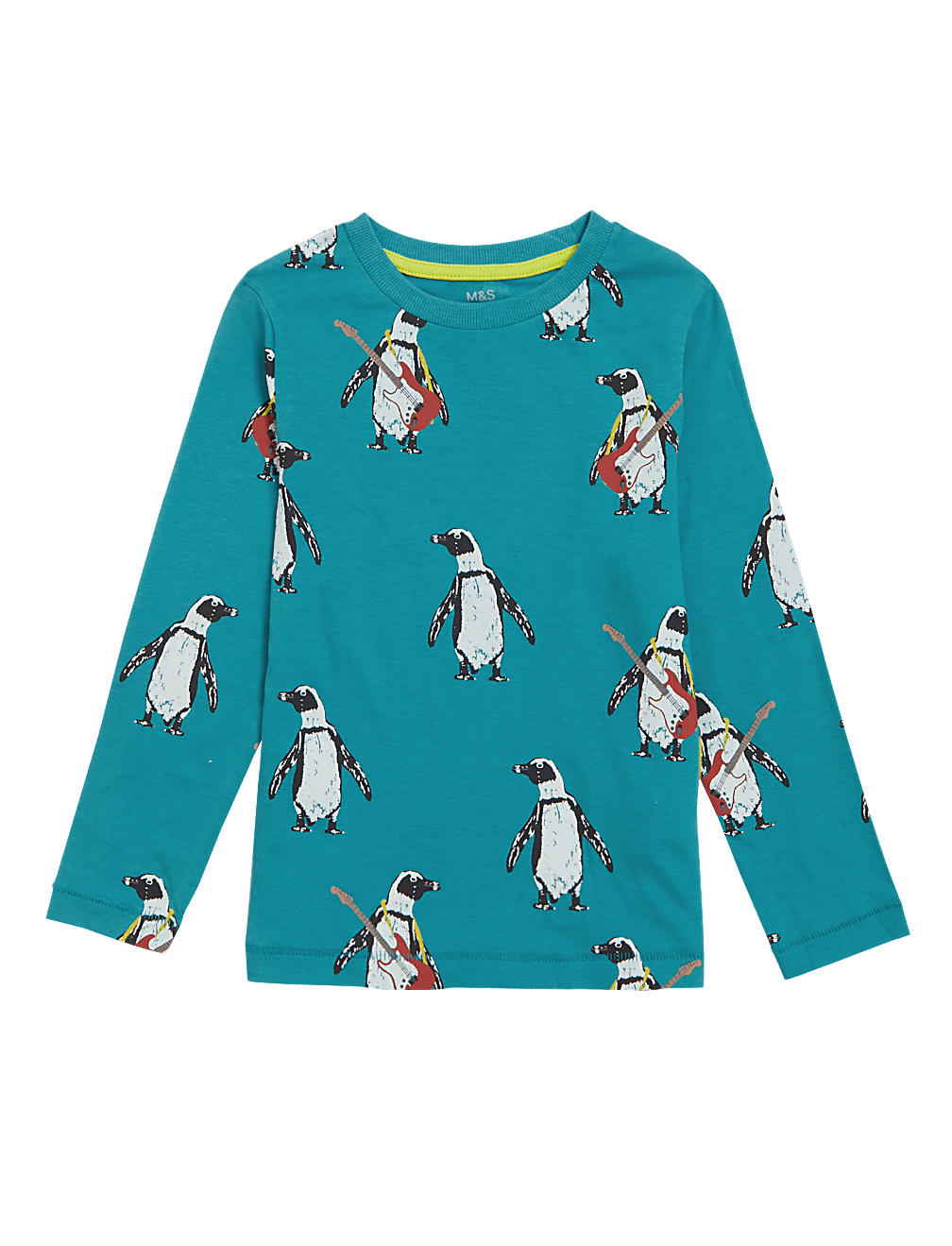 Pure Cotton Penguin Print Top (2-7 Yrs)