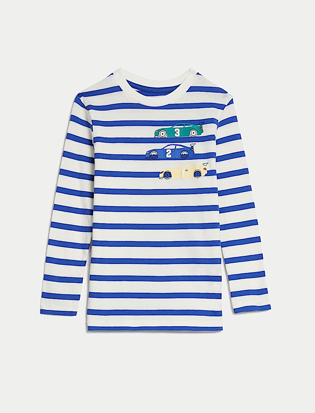 Pure Cotton Car Stripe Top (2-8 Yrs)