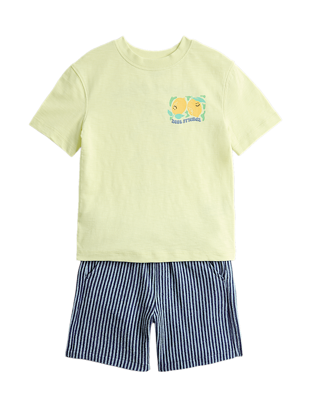 2pc Pure Cotton T-Shirt And Shorts Outfit (2-8 Yrs)