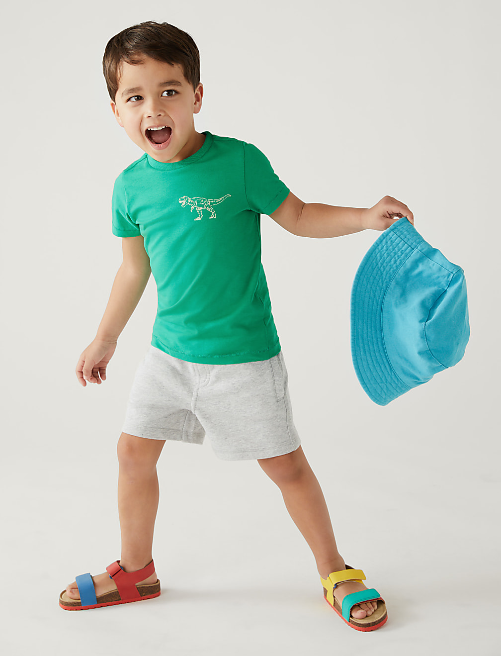 Pure Cotton Dinosaur Print T-Shirt