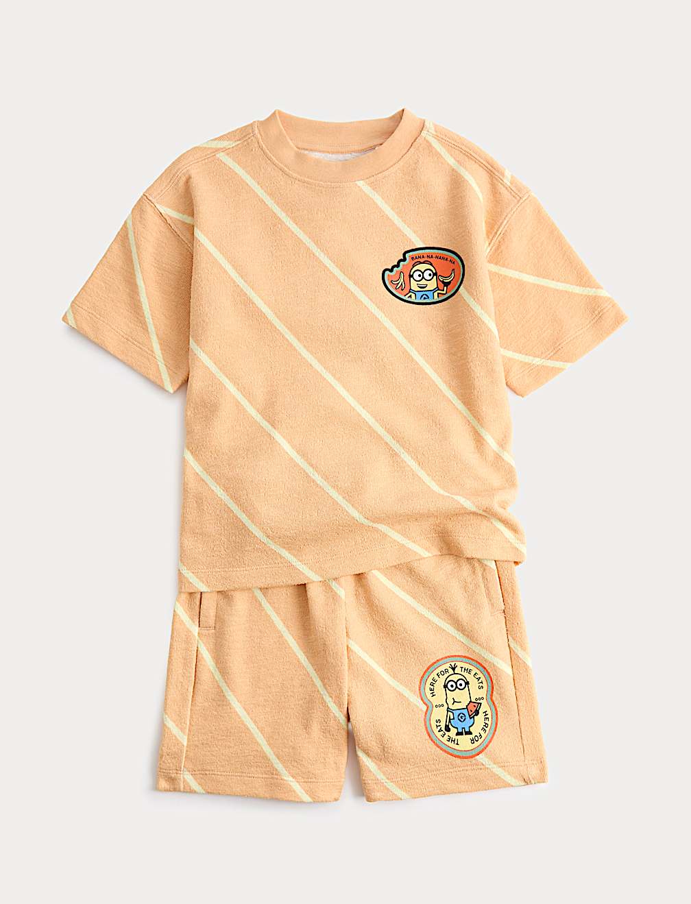 2 Piece Pure Cotton Minions&trade; Striped Outfit (2-8 Yrs)