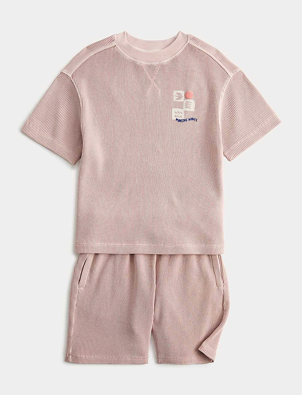 2 Piece Pure Cotton Waffle Outfit (2-8 Yrs)