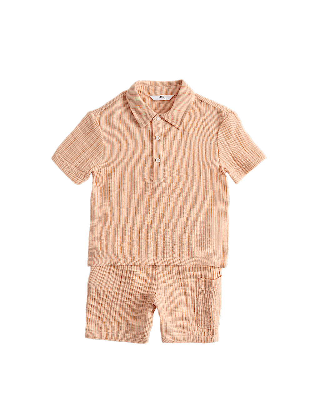 2 Piece Pure Cotton Striped Popover Outfit (2-8 Yrs)