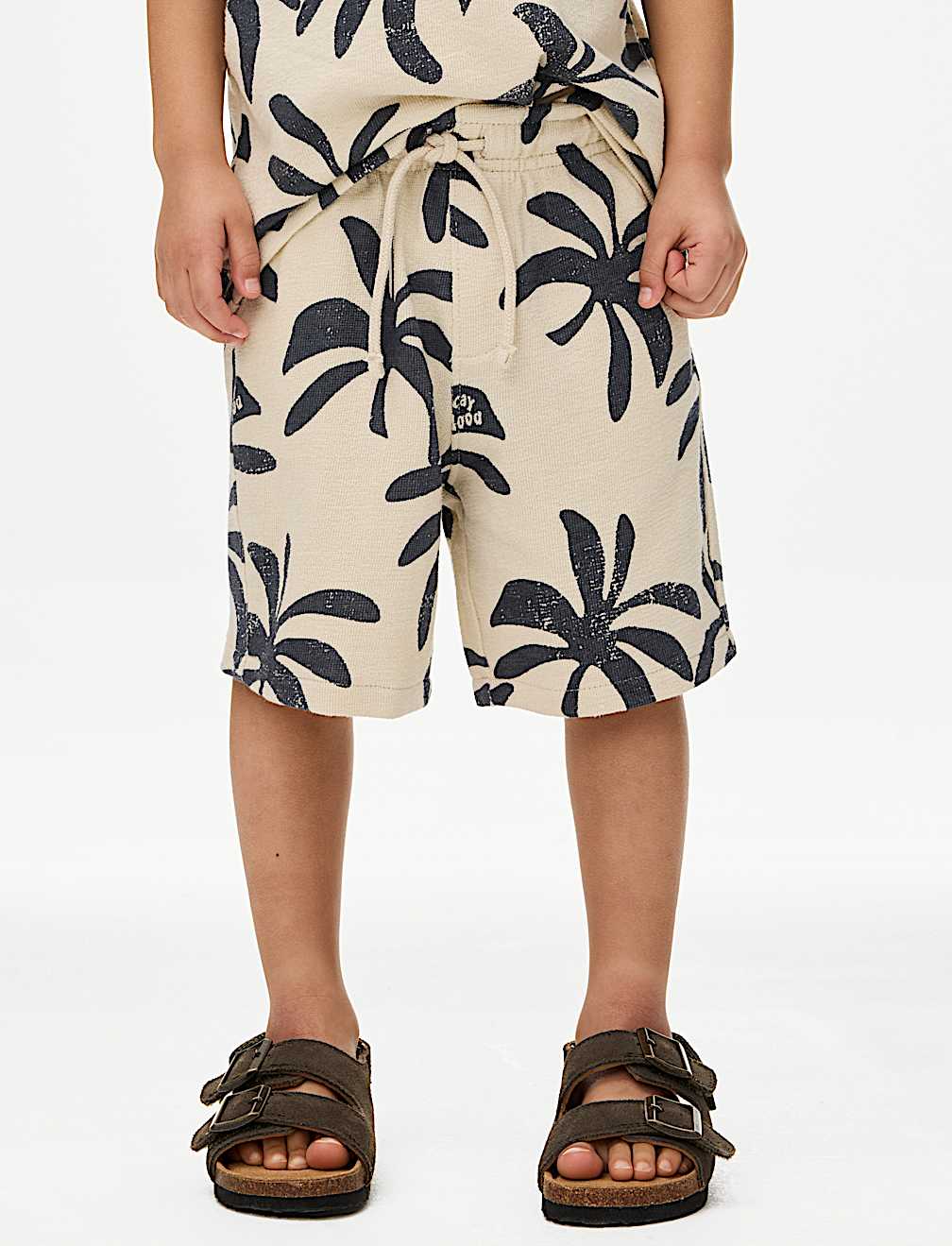 2pc Pure Cotton Palm T-shirt and Shorts Set (2-8 Yrs)