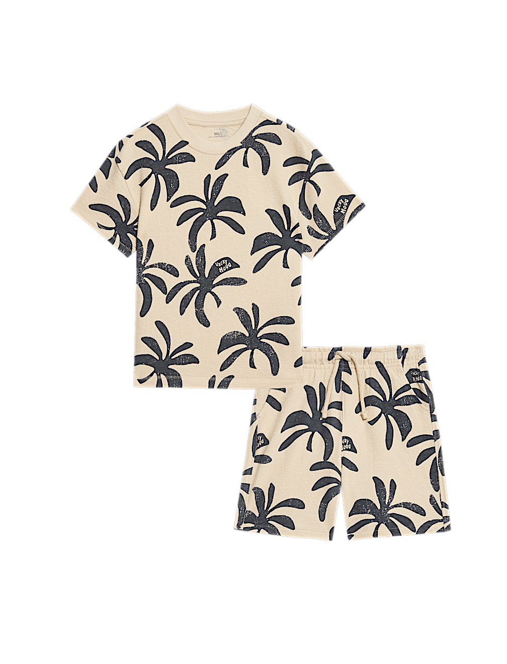 2pc Pure Cotton Palm T-shirt and Shorts Set (2-8 Yrs)