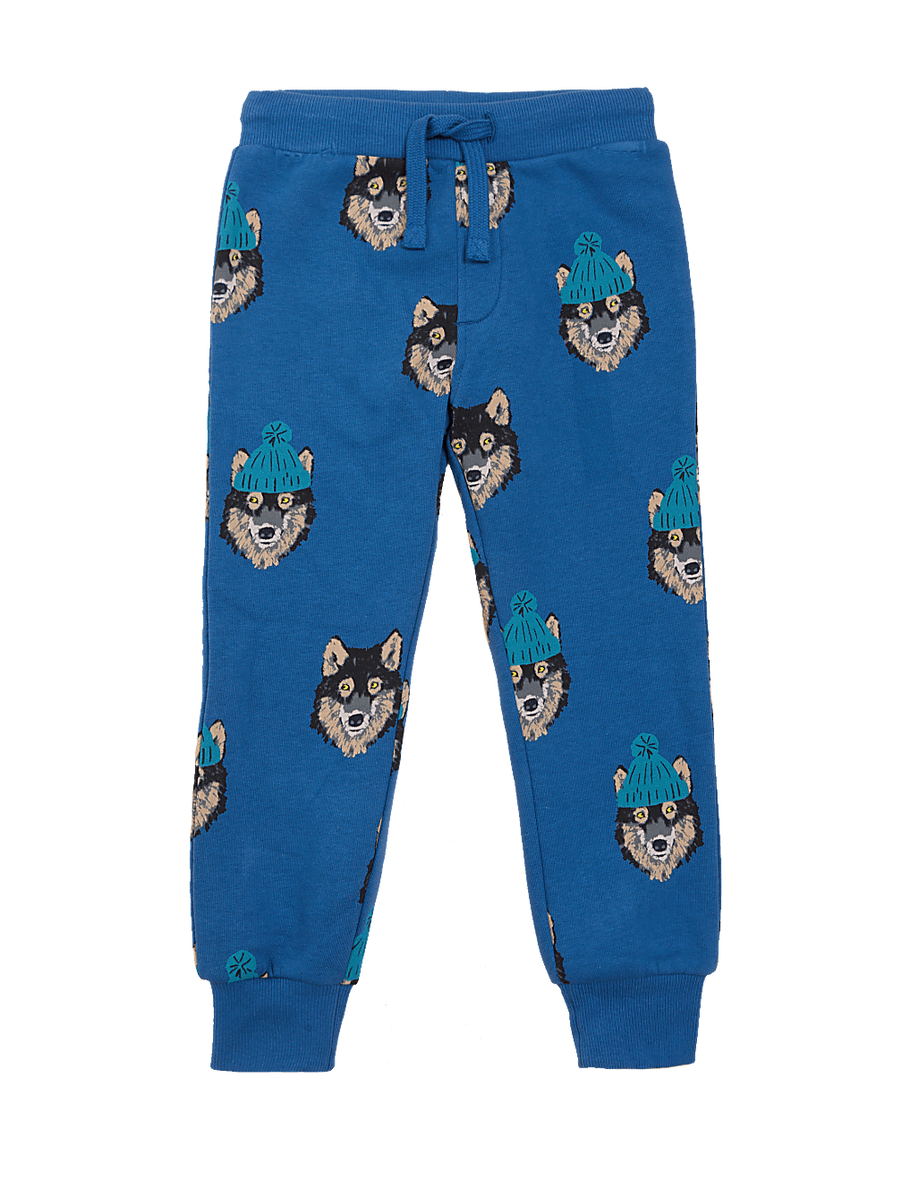 Cotton Rich Wolf Print Joggers (2-7 Yrs)