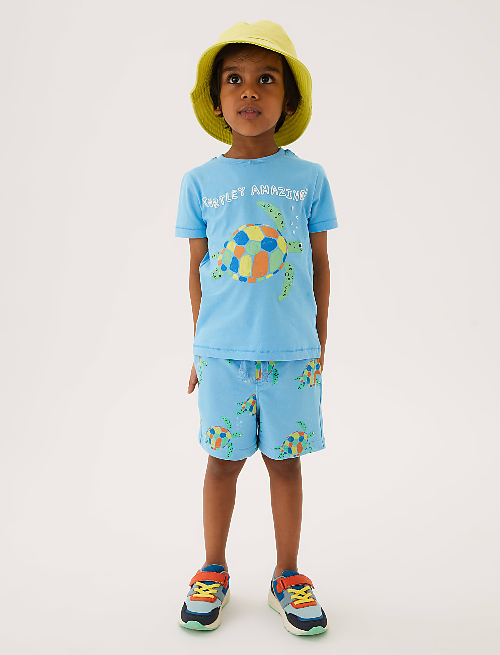 Cotton Rich Turtle Print Shorts (2-7 Yrs)