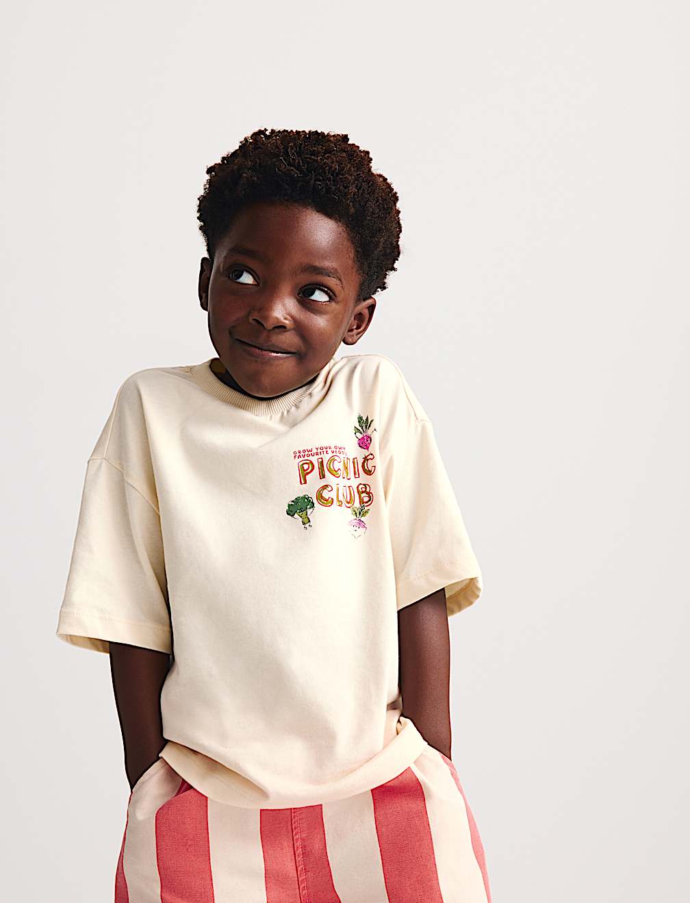 2 Piece Pure Cotton T-Shirt & Striped Trousers Outfit (2-8 Yrs)