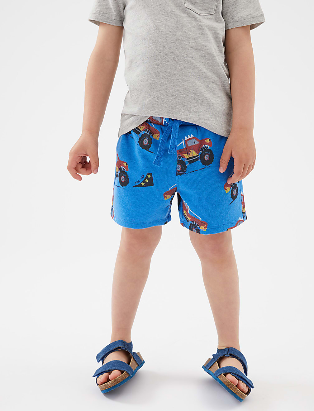 Cotton Rich Monster Truck Print Shorts (2-7 Yrs)