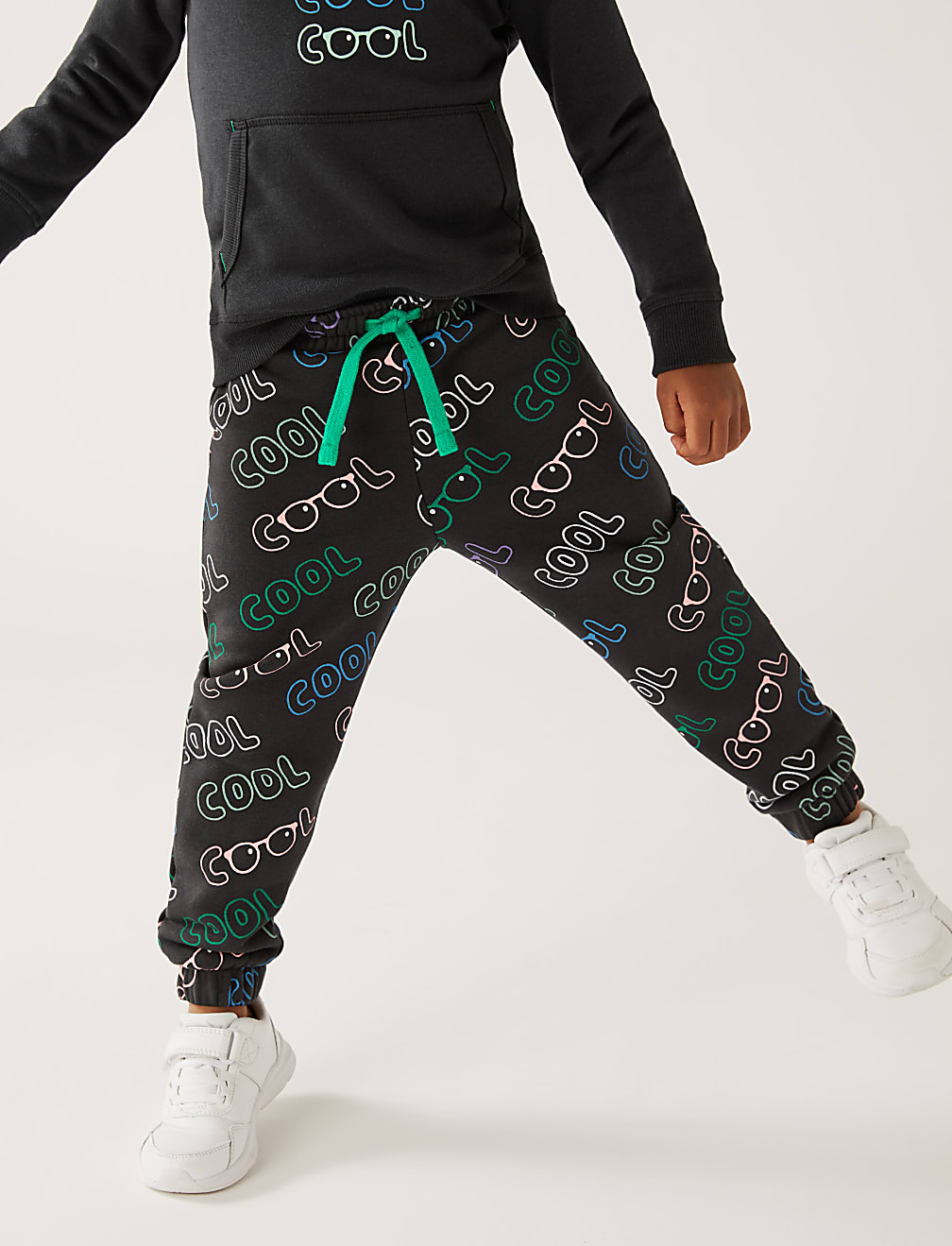 Cotton Rich Cool Slogan Joggers (2-8 Yrs)