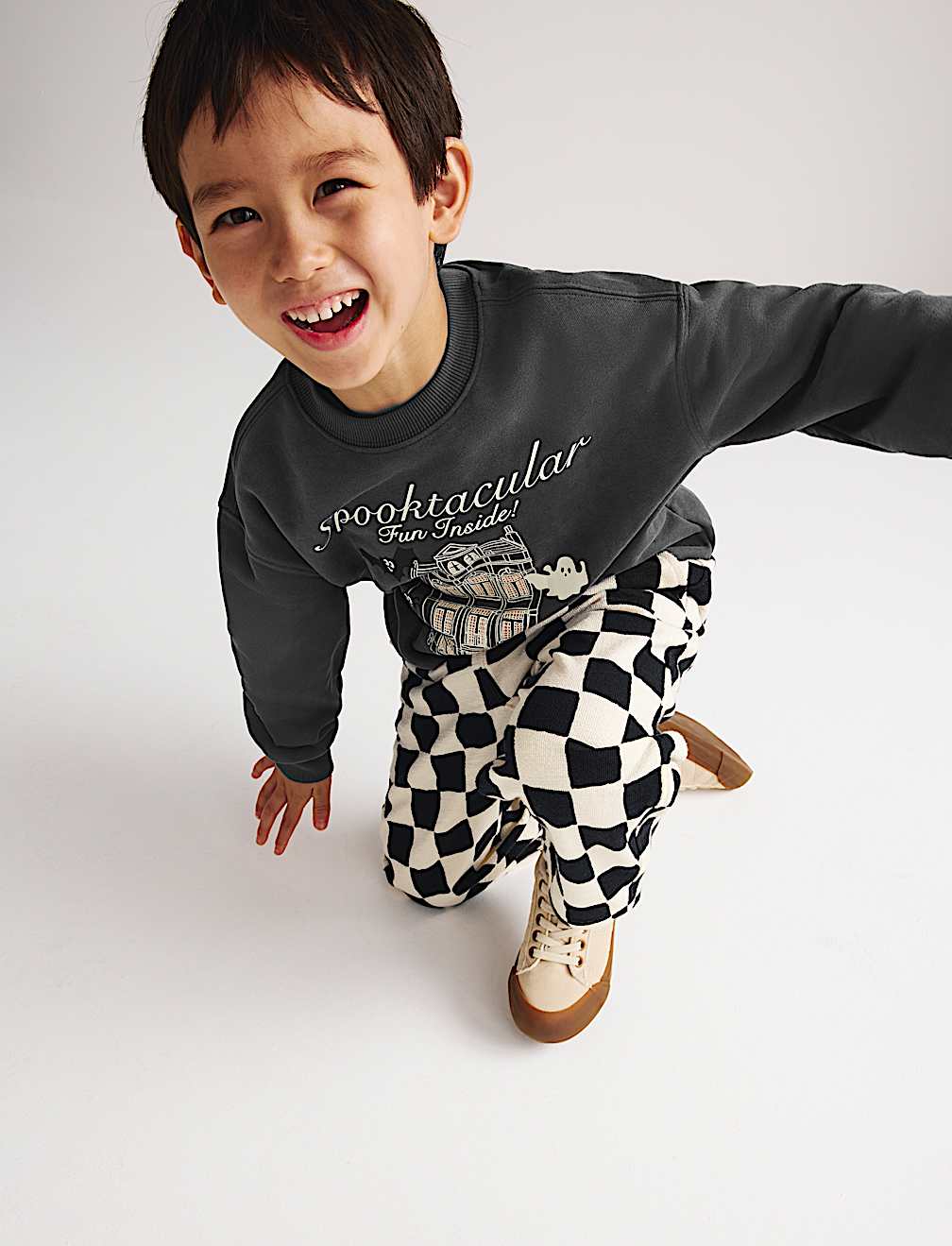 Cotton Rich Halloween Patterned Top & Bottom Outfit (2-8 Yrs)
