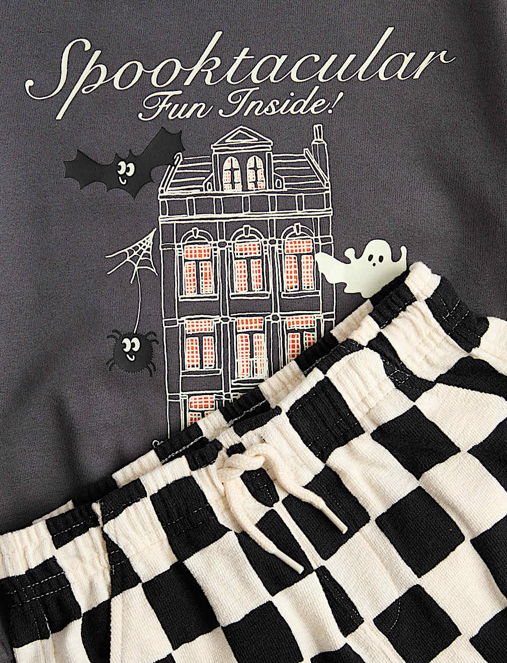 Cotton Rich Halloween Patterned Top & Bottom Outfit (2-8 Yrs)