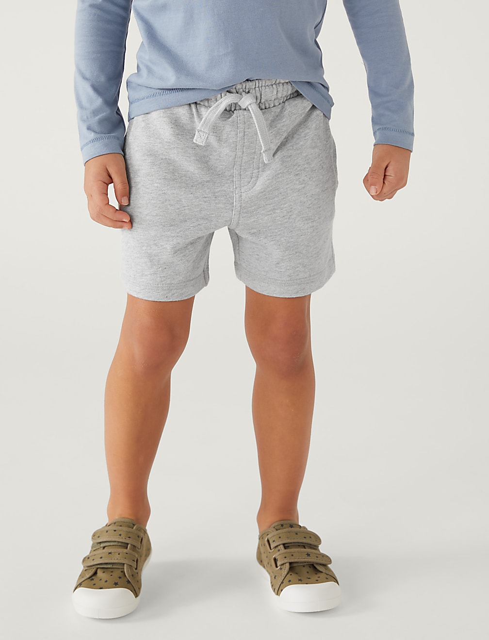 Cotton Mix Plain Regular Fit Shorts