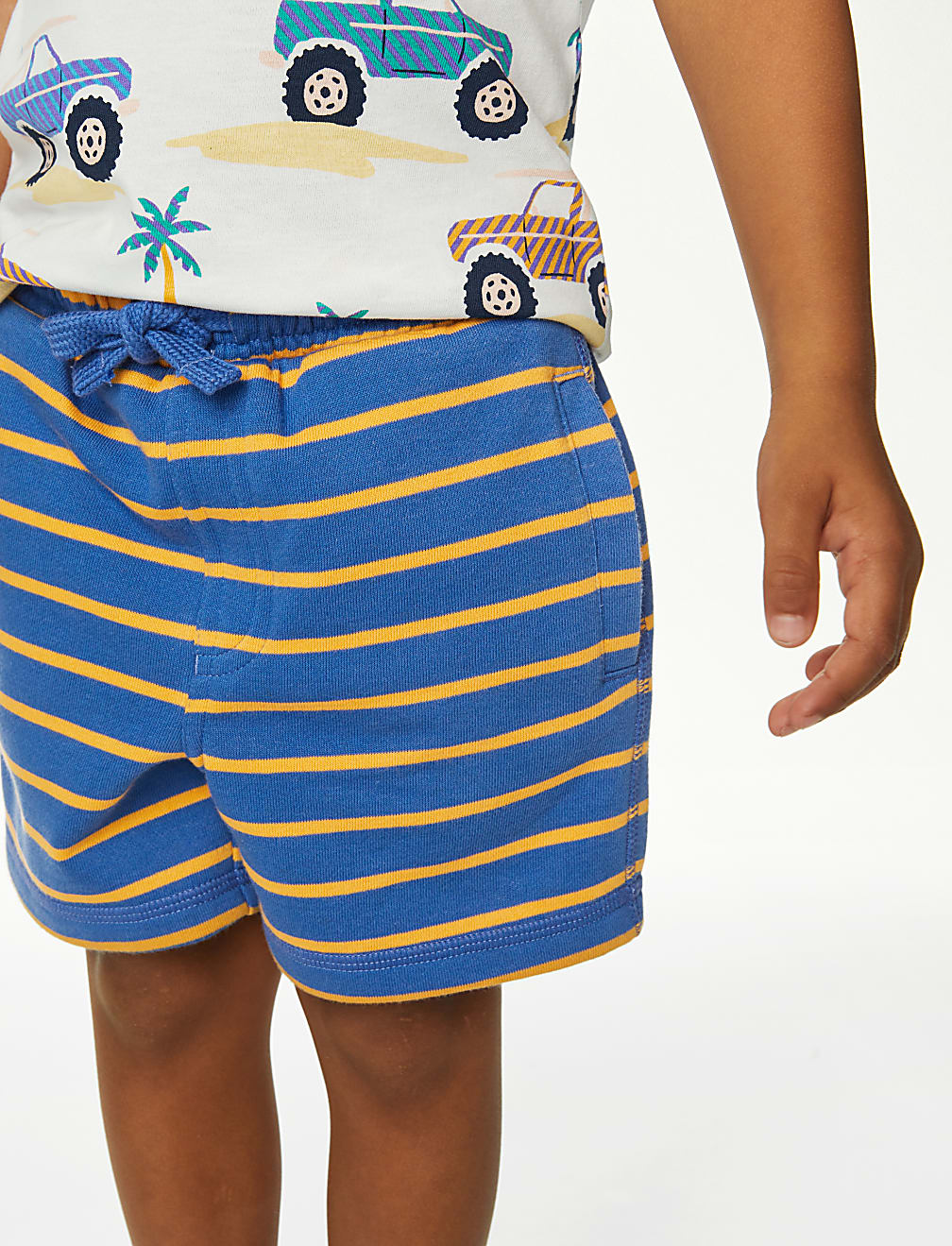 Cotton Rich Striped Shorts