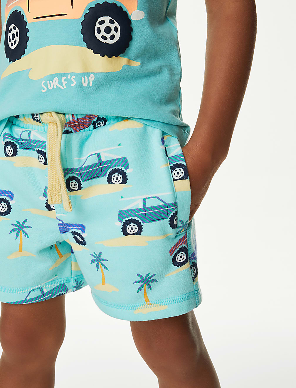 Cotton Rich Beach Buggy Print Shorts