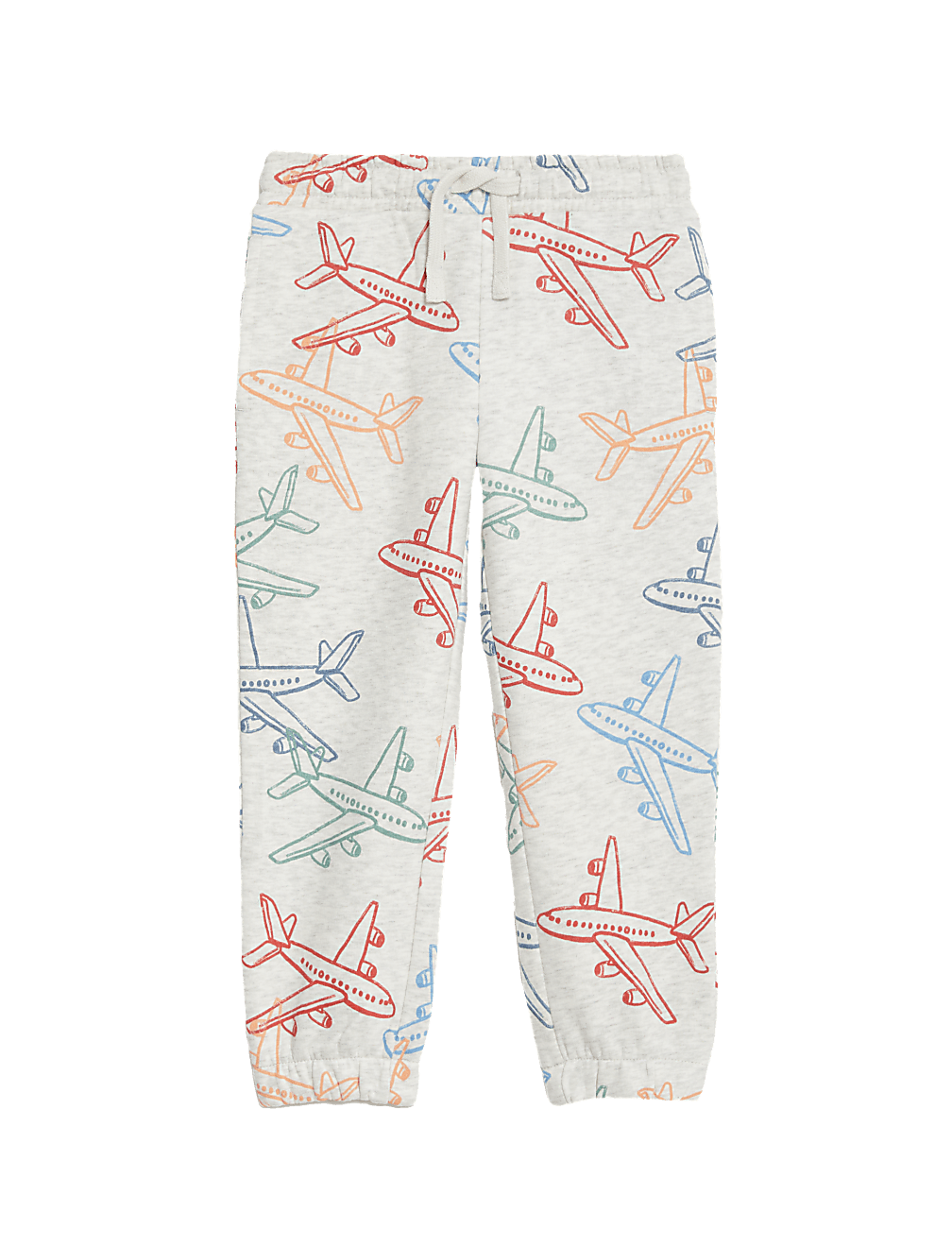 Cotton Rich Aeroplane Print Joggers (2-8 Yrs)