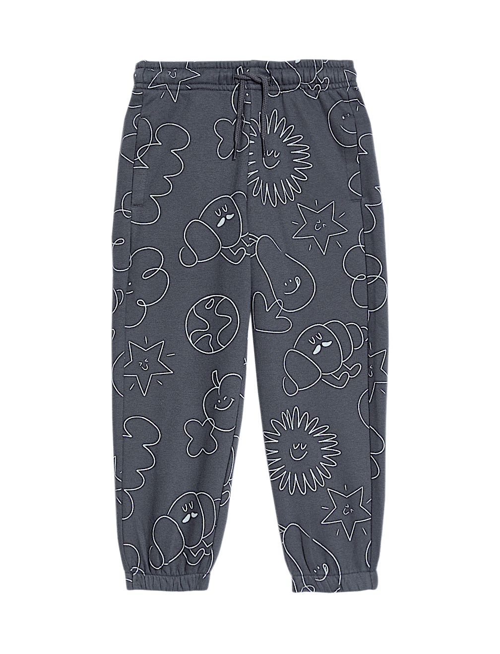 Cotton Rich Doodle Print Joggers (2-8 Yrs)