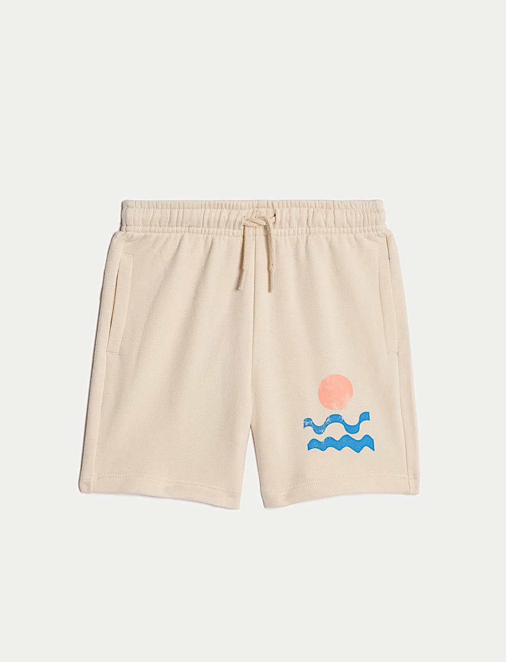 Cotton Rich Wave Graphic Shorts (2-8 Yrs)