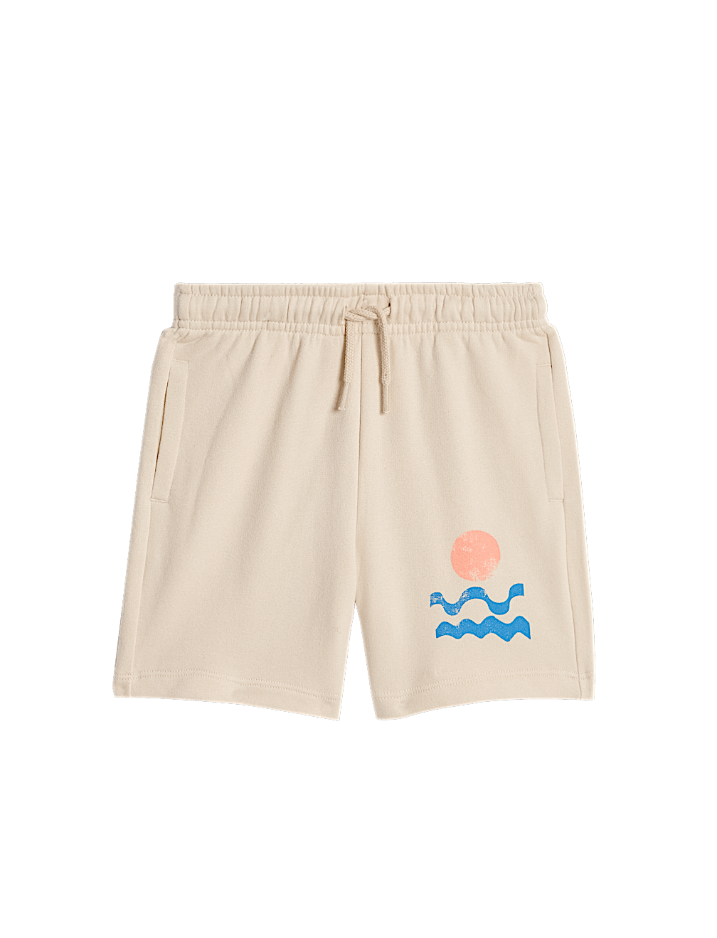 Cotton Rich Wave Graphic Shorts (2-8 Yrs)