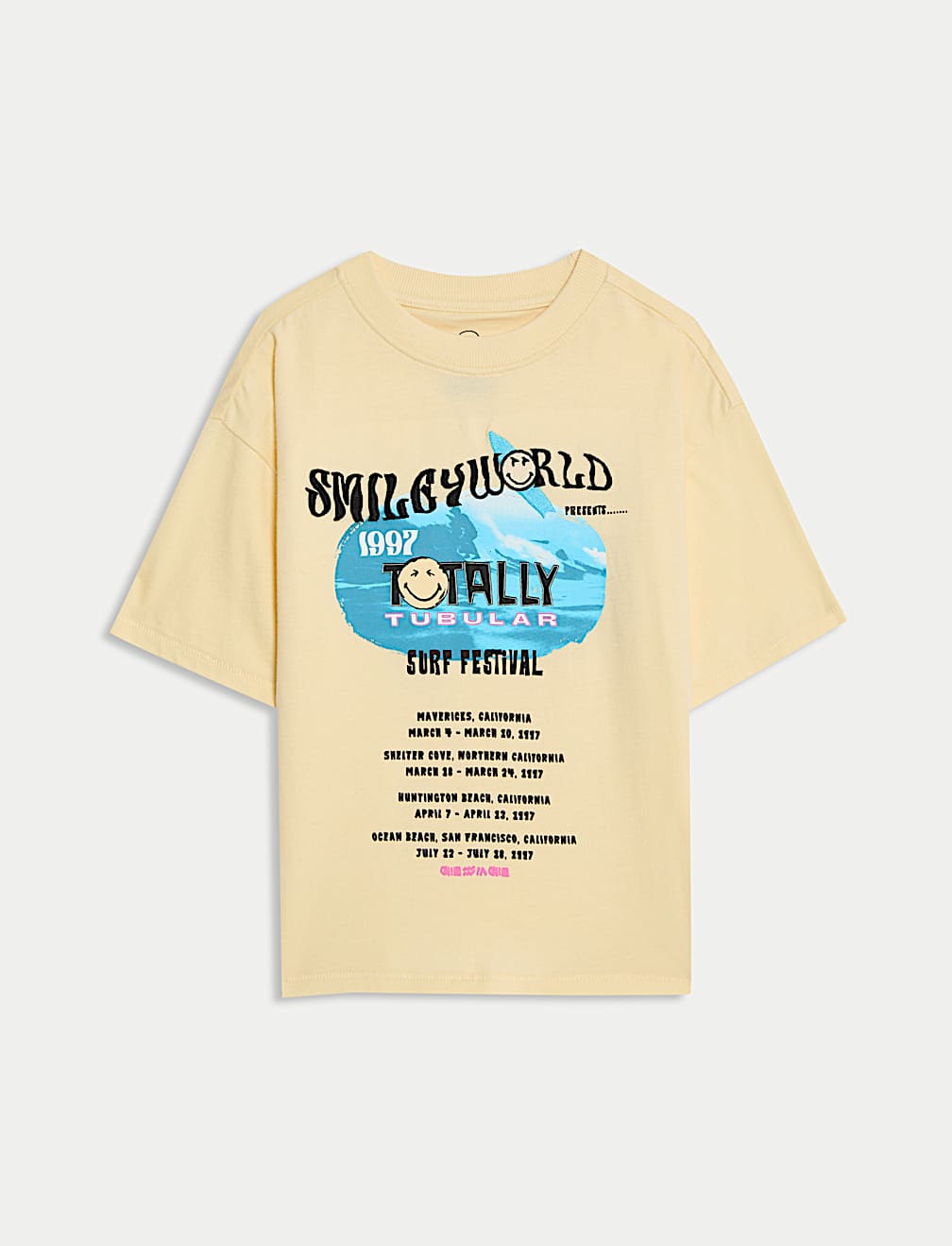 Pure Cotton Smiley T-shirt (2-8 Yrs)