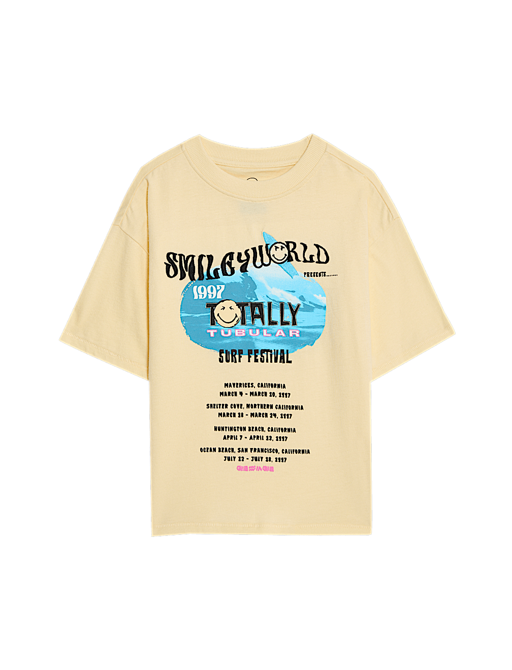 Pure Cotton Smiley T-shirt (2-8 Yrs)