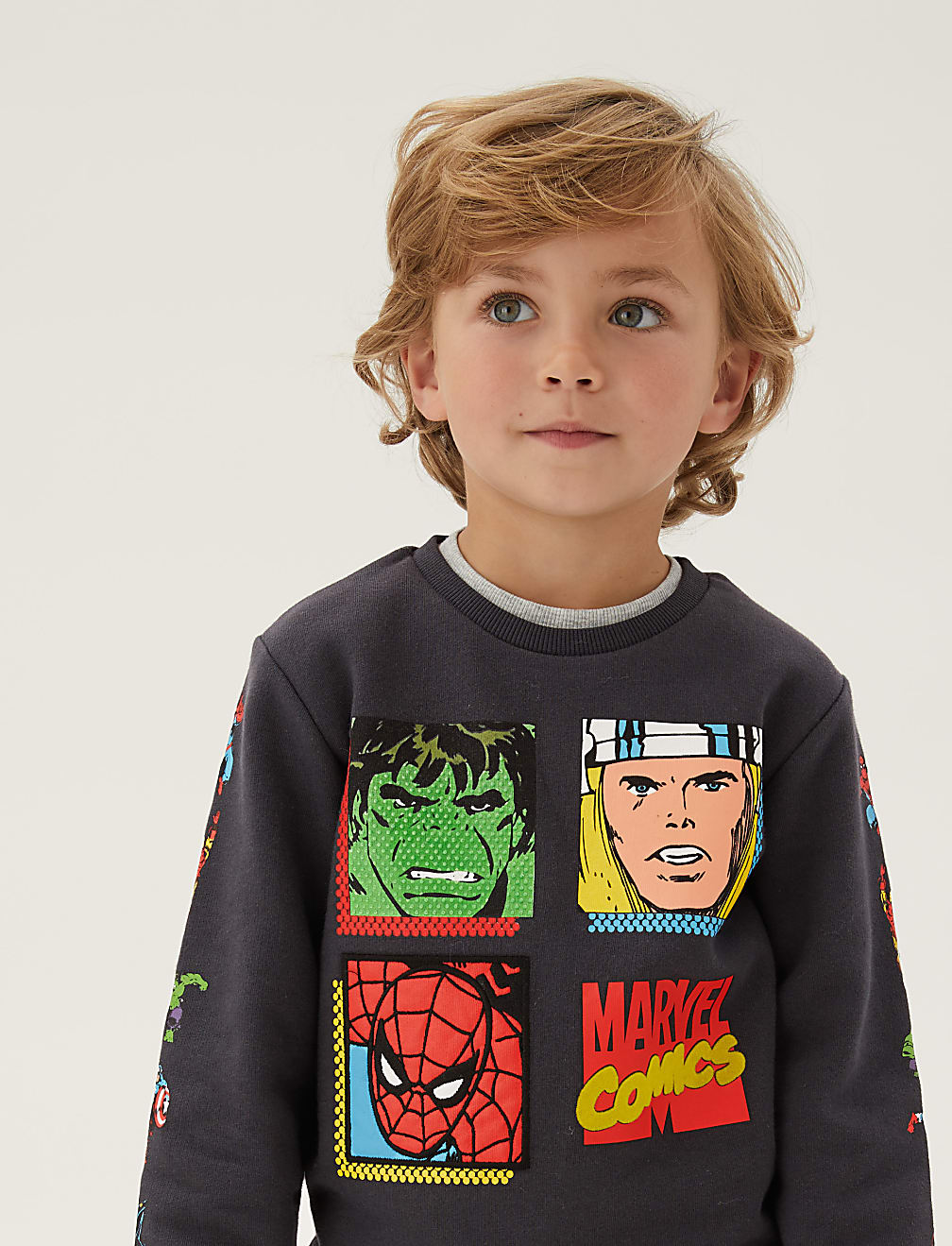 Marvel Superheroes™ Cotton Sweatshirt (2-7 Yrs)