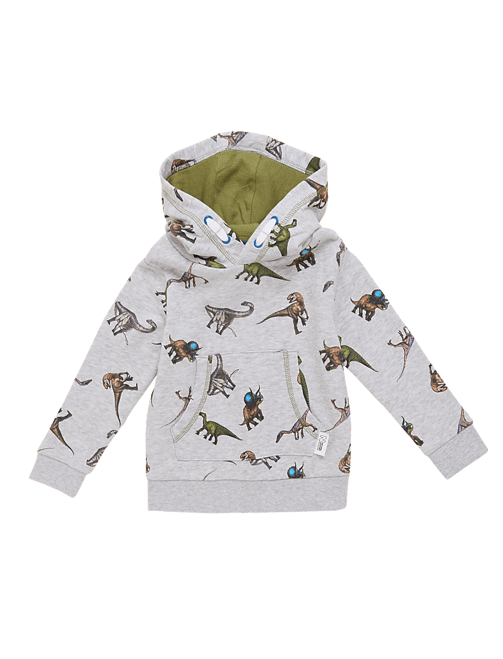 NHM™ Dinosaur Printed Cotton Hoodie (2-12 Yrs)