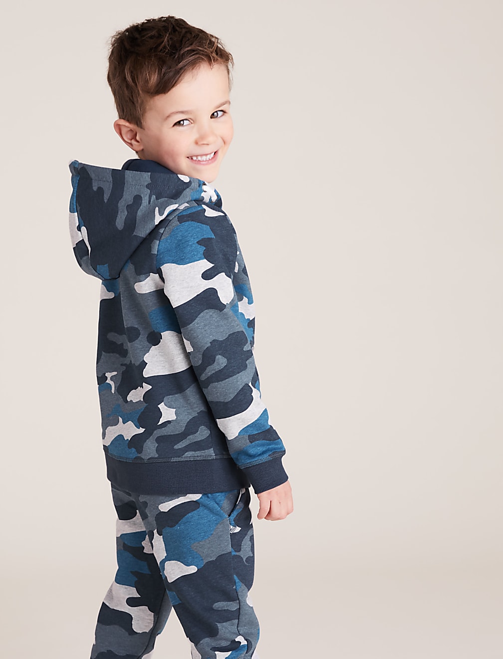 Organic Cotton Camouflage Zip Hoodie