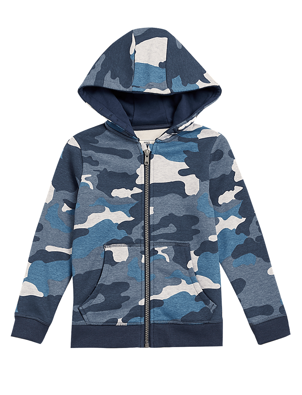 Organic Cotton Camouflage Zip Hoodie