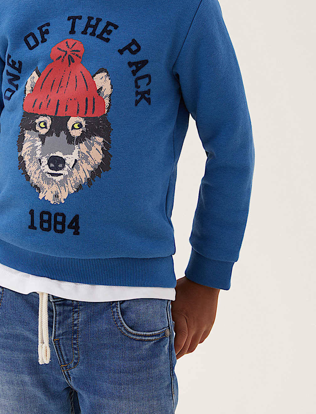 Cotton Rich Wolf Sweatshirt (2-7 Yrs)