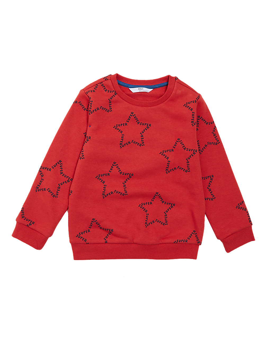 Cotton Rich Star Print Sweatshirt (2-7 Yrs)