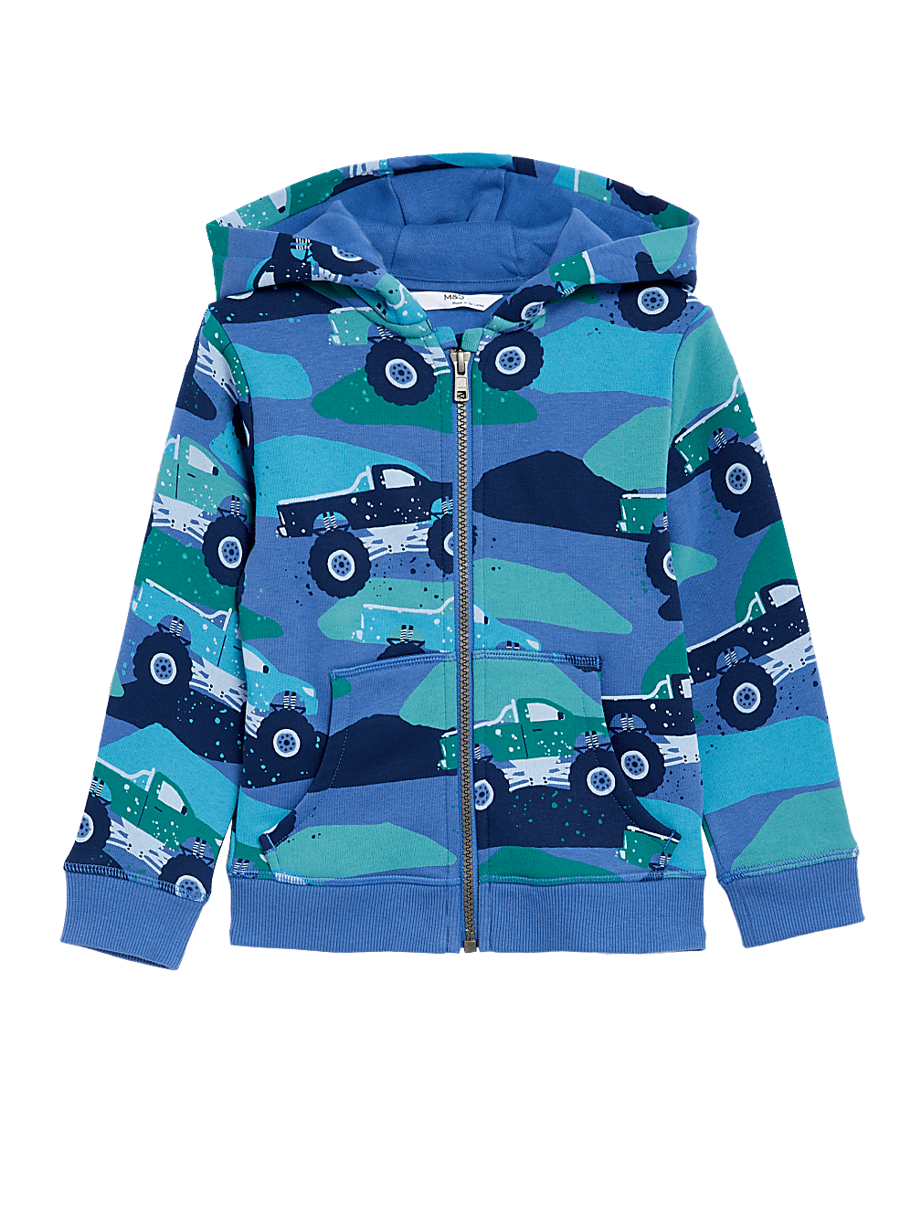 Cotton Rich Truck Zip Hoodie