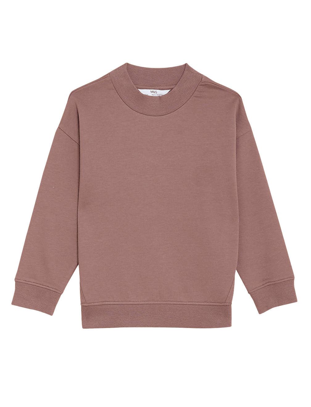 Cotton Rich Plain Sweatshirt