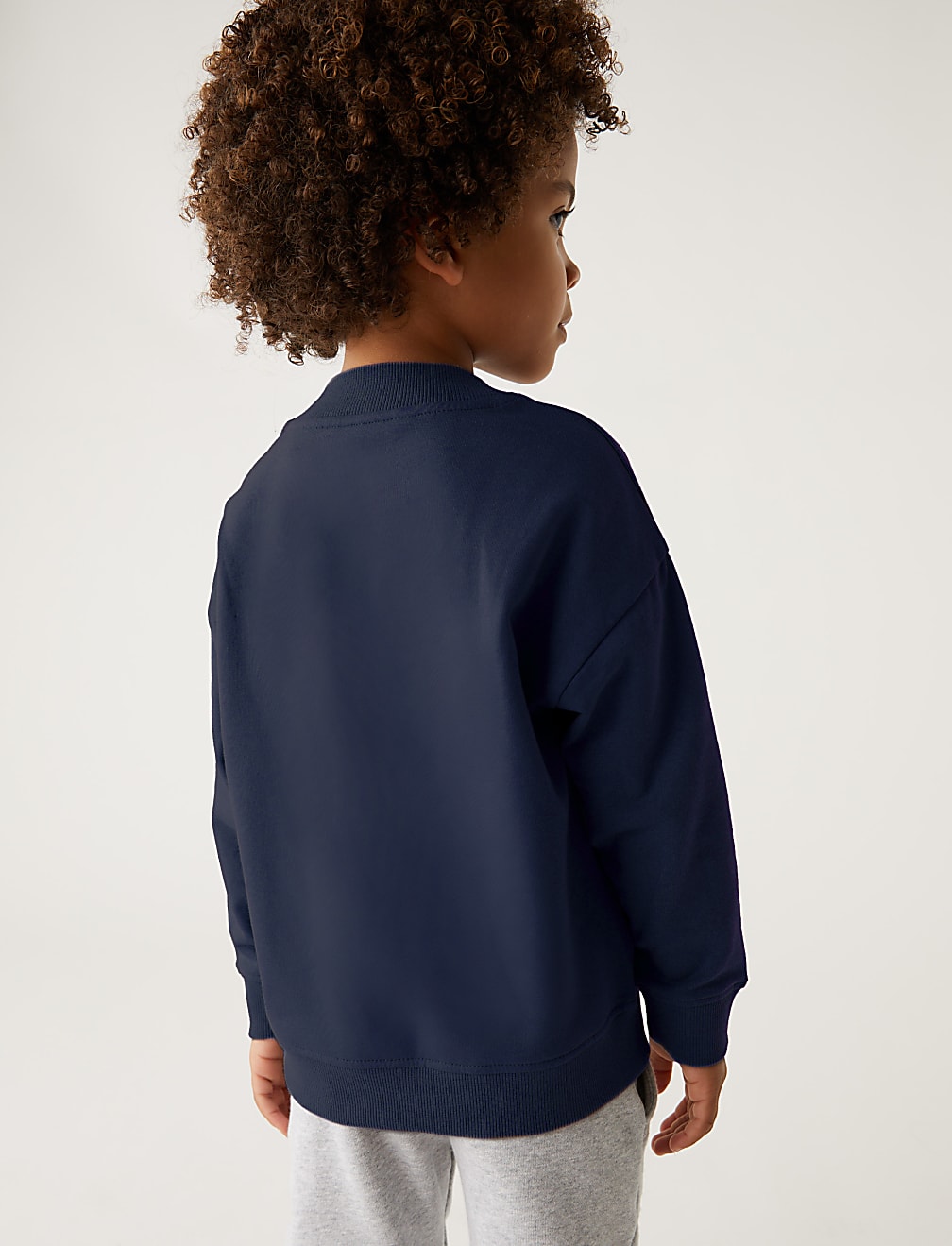 Cotton Rich Plain Sweatshirt