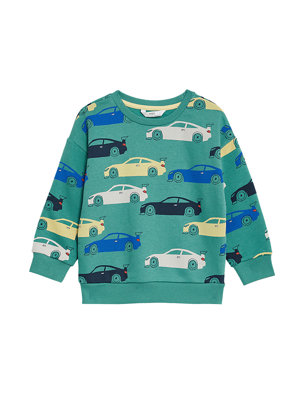 Cotton Rich Cars Sweatshirt (2-8 Yrs)