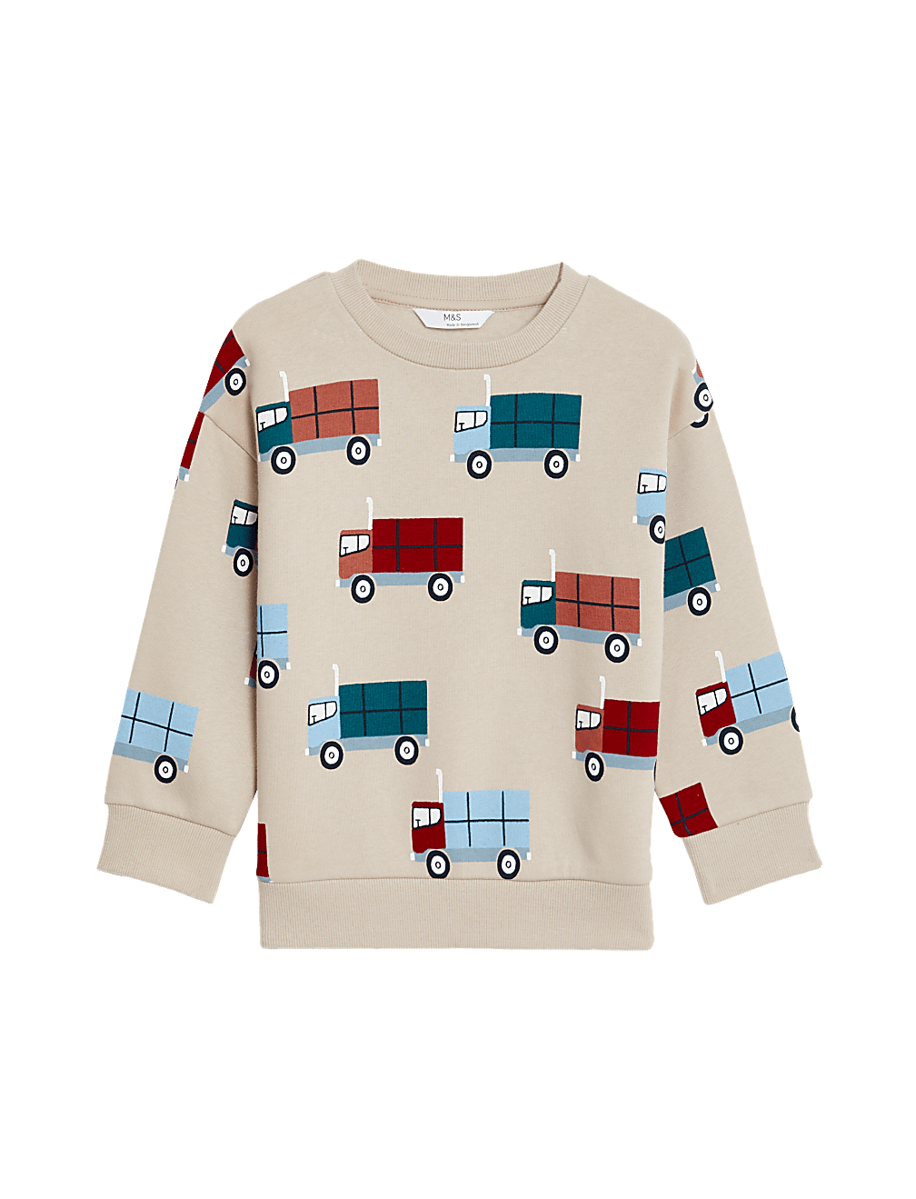 Cotton Rich Truck Sweatshirt (2-8 Yrs)