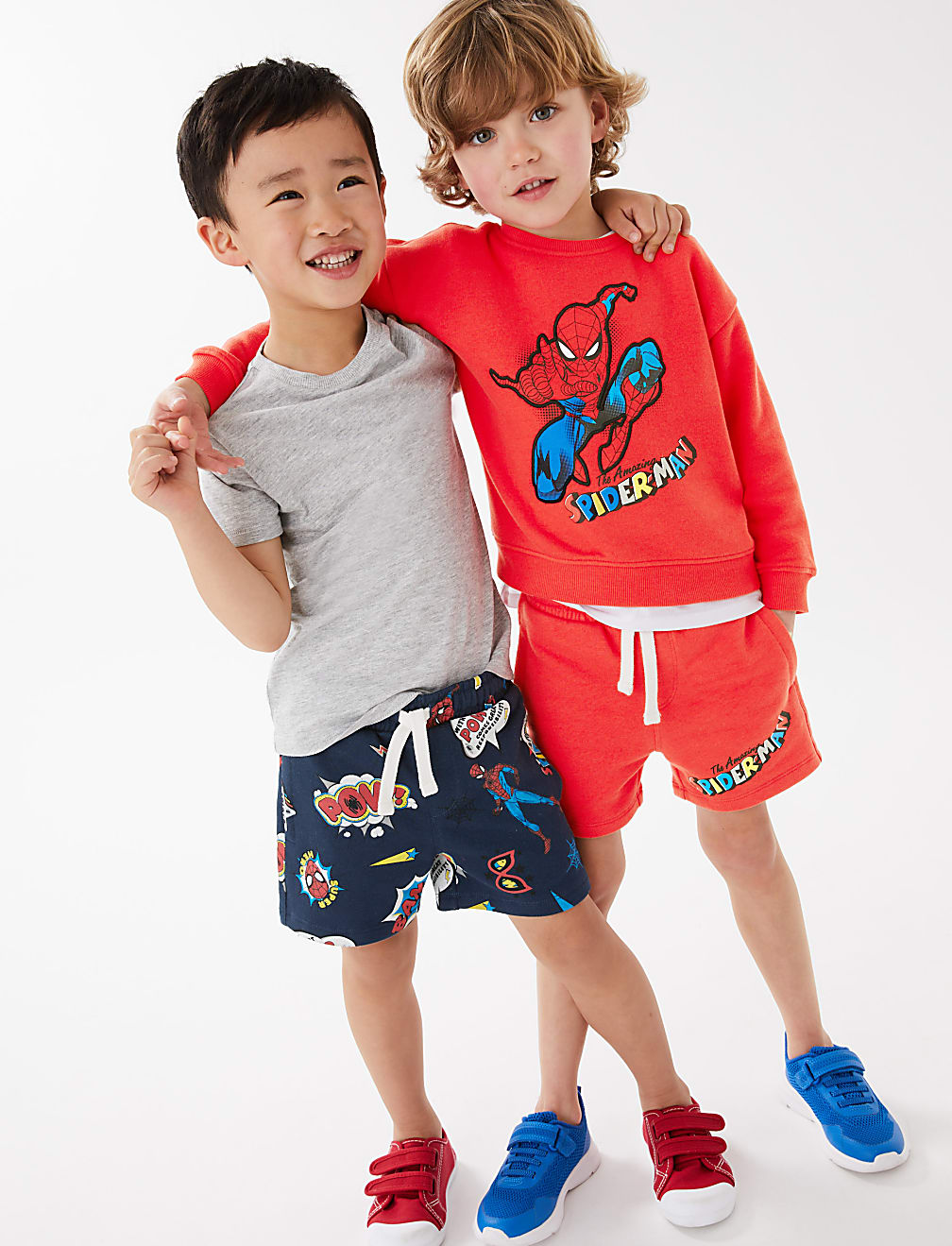 2pk Cotton Rich Spider-Man&trade; Shorts (2-7 Yrs)
