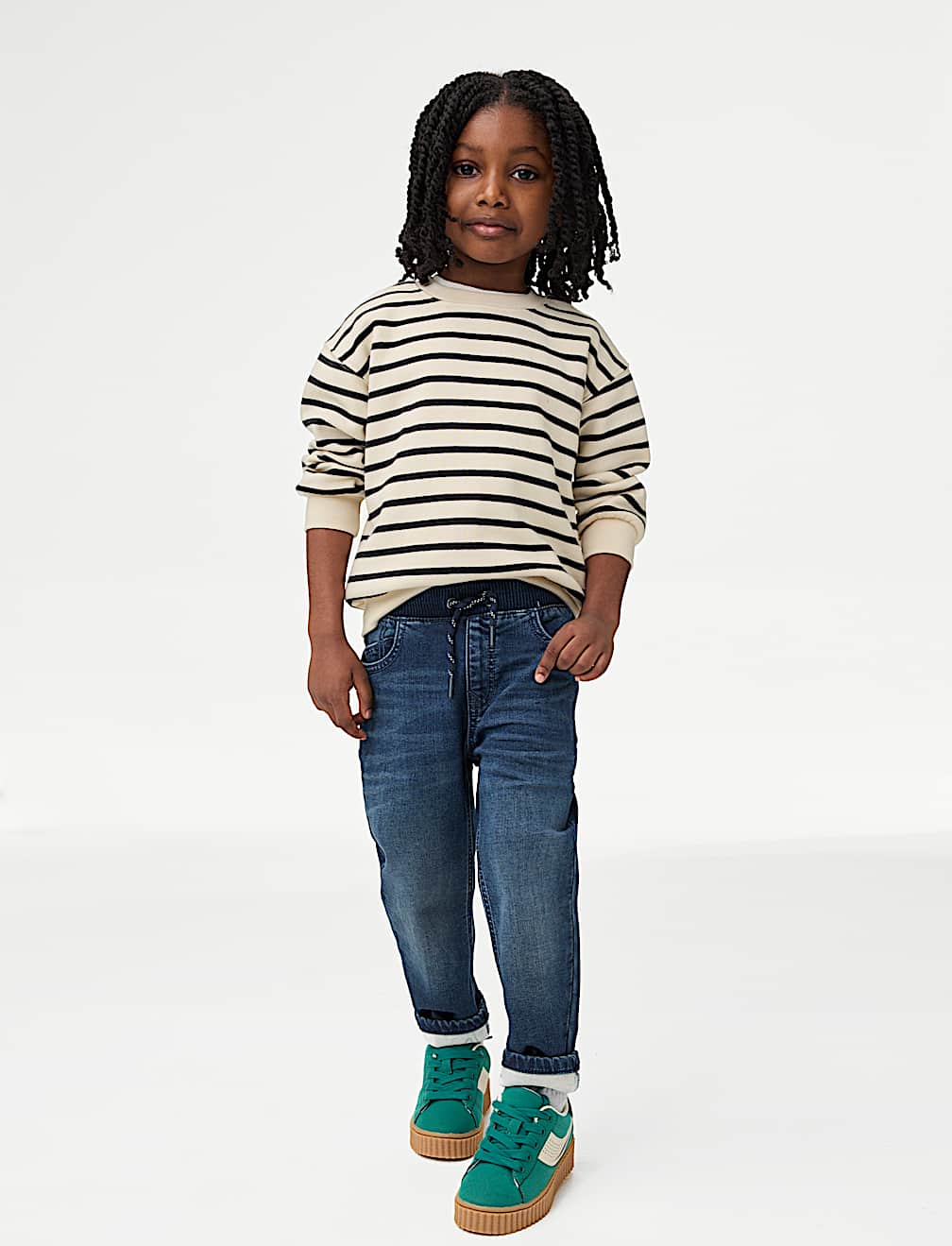 Cotton Rich Striped Sweatshirt (2-8 Yrs)