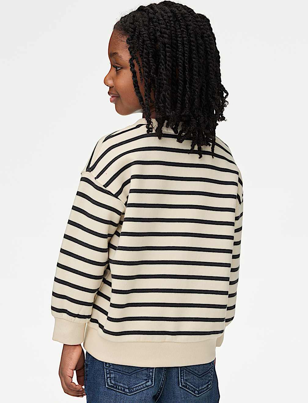 Cotton Rich Striped Sweatshirt (2-8 Yrs)