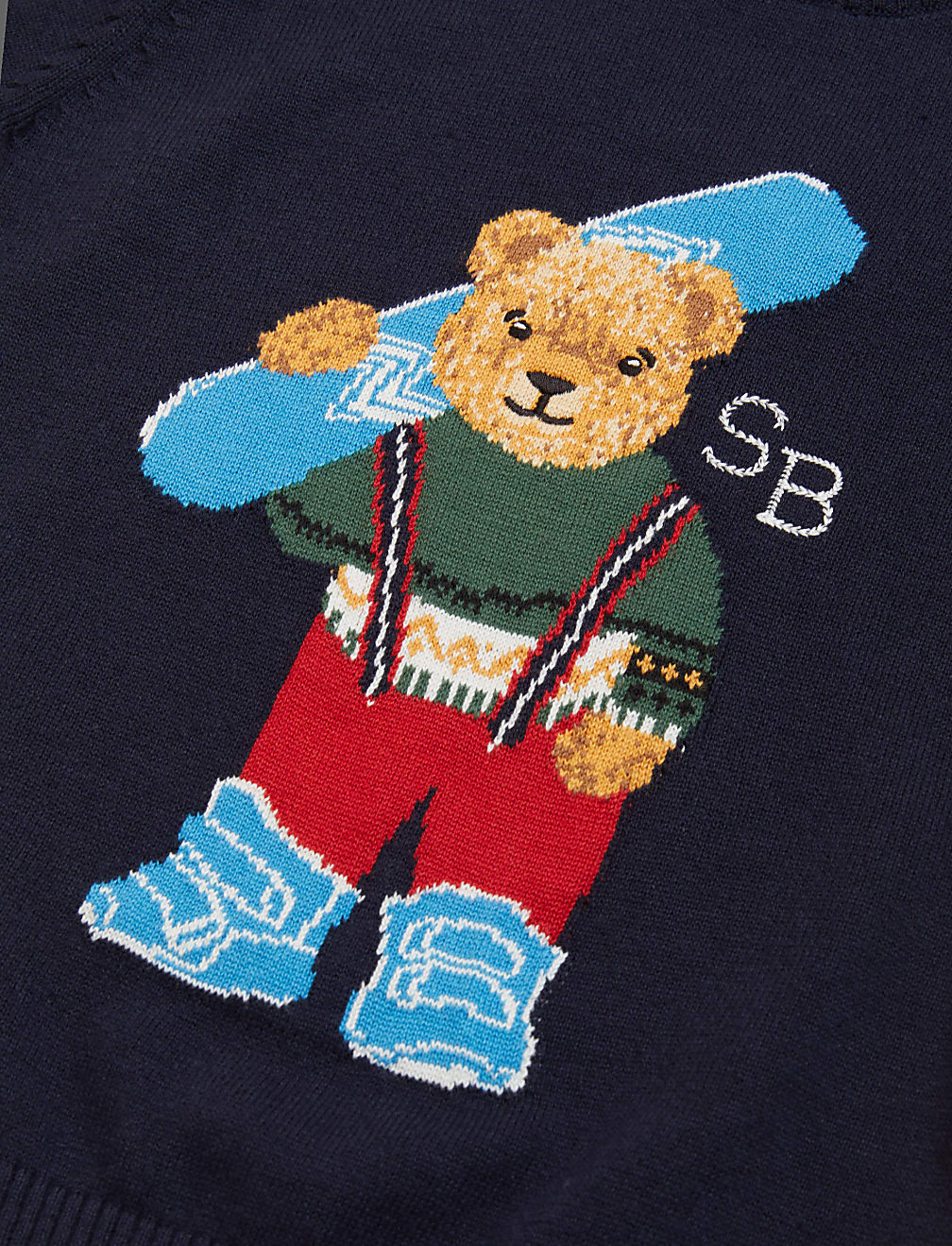 Pure Cotton Spencer Bear Jumper