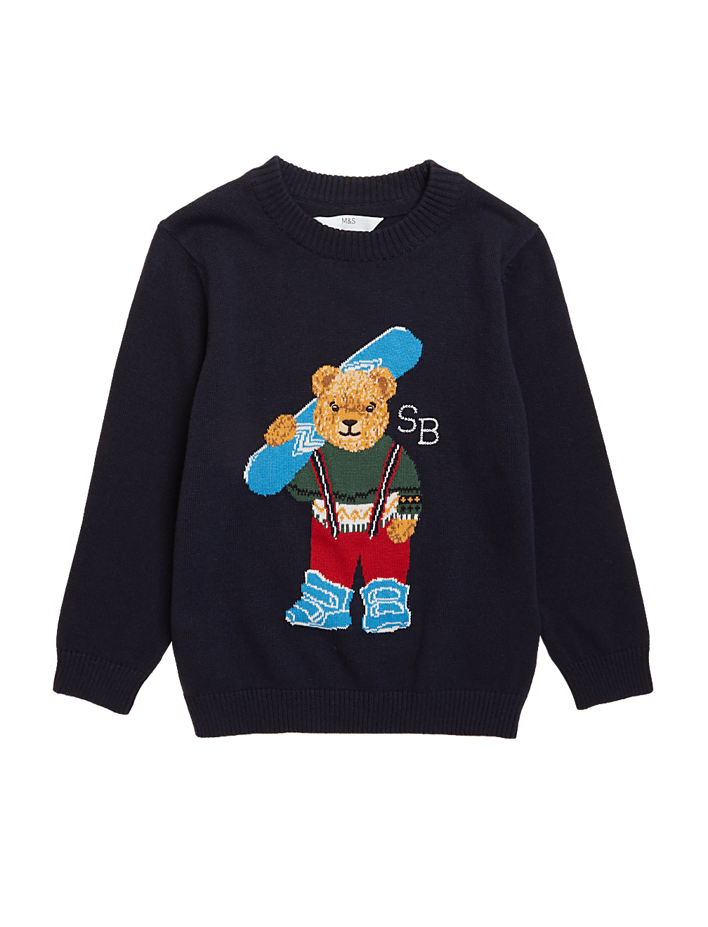Pure Cotton Spencer Bear Jumper