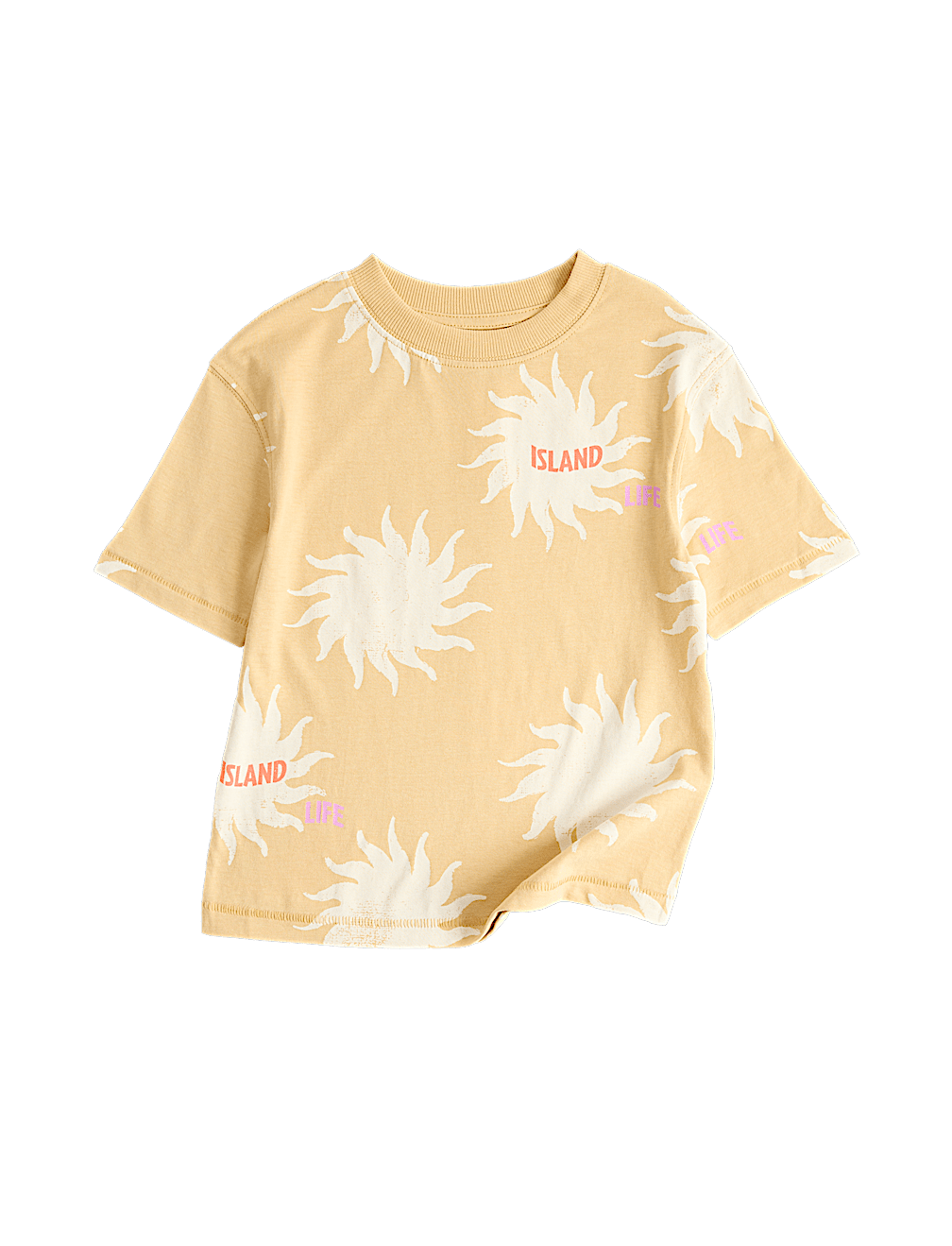 Pure Cotton Tropical Fruit Print T-Shirt (2-8 Yrs)