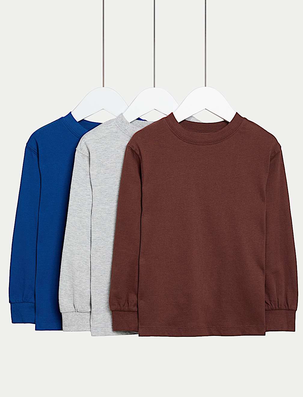 3pk Pure Cotton Plain T-Shirts (2-8 Yrs)
