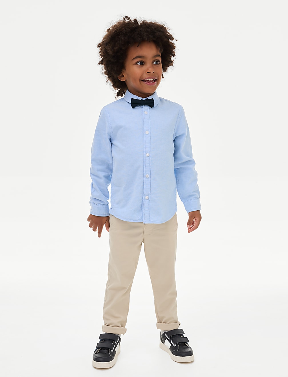 2pc Pure Cotton Oxford Shirt with Bow Tie (2-8 Yrs)