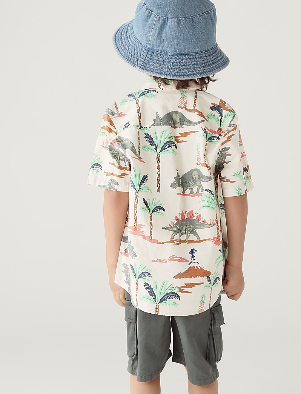 2pc Pure Cotton Dinosaur Shirt and T-Shirt (2-7 Yrs)