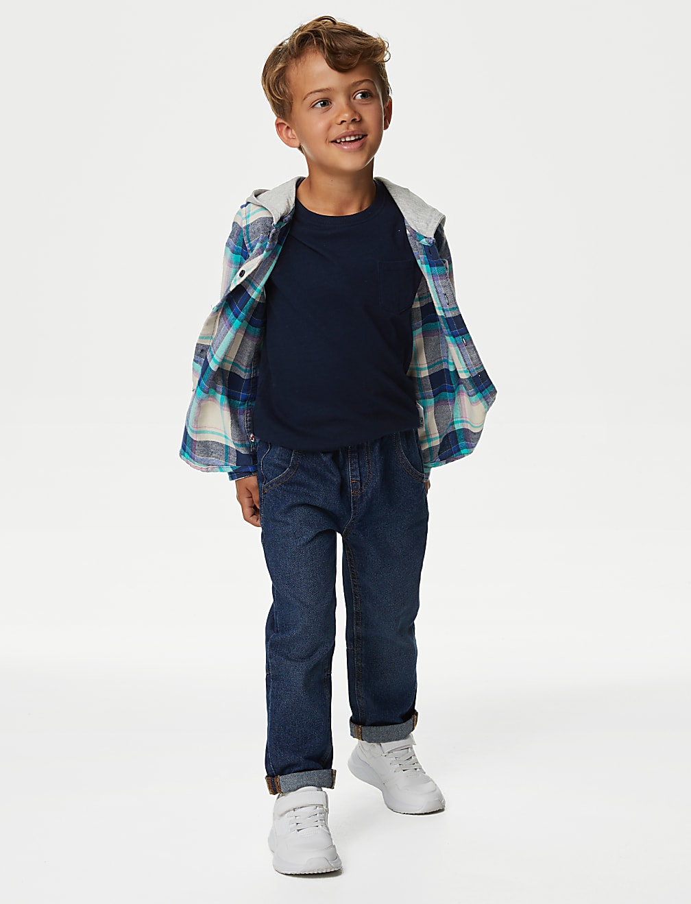 2pc Cotton Rich Checked Shirt & T-Shirt Set (2-8 Yrs)