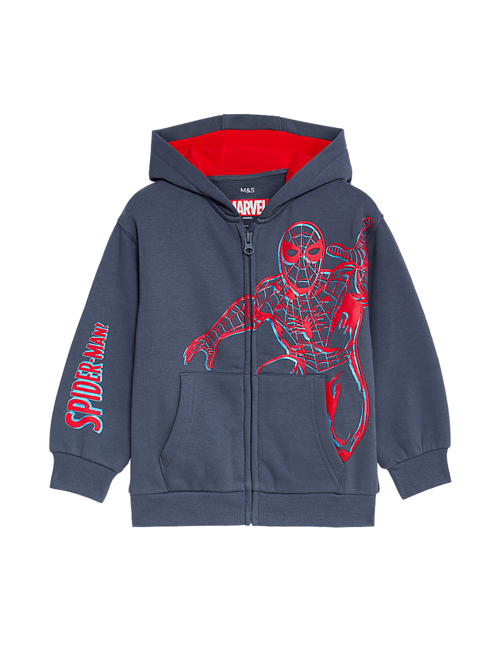 Cotton Rich Spider-Man™ Zip Hoodie (2-8 Yrs)
